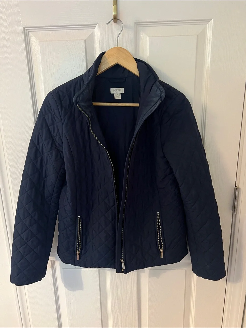 J. Crew Quilted Navy Puffer Jacket